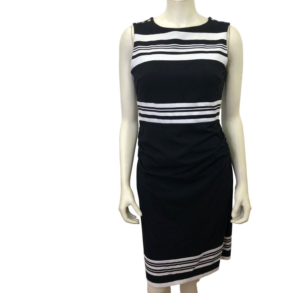 WHITE HOUSE BLACK MARKET cut out back KNIT sheath DRESS SM